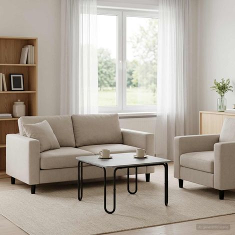 Teenpull – Couchtisch Betongrau 59 x 59 x 45 cm Holzwerkstoff (1/5)