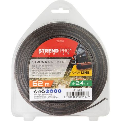 Mähfaden Strend Pro Premium SawLine 2,4 mm, L-62 m, gezahnt