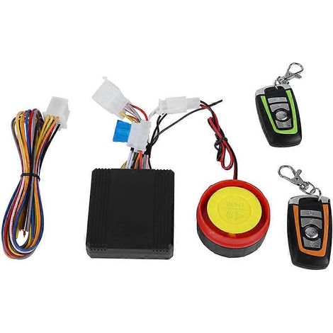 Sistema de alarma antirrobo para motocicleta de 12 V con control remoto y arranque del motor (Universal) (1/5)