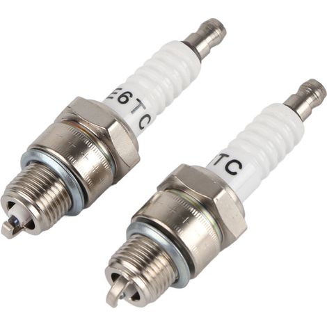 Candele E6TC, 2 pezzi, adatte per PW50 PY50 PEEWEE 50 PIT DIRT BIKE-Crezuo (1/4)