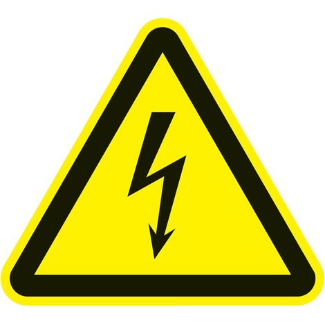 Warnzeichen ASR A1.3/DIN EN ISO 7010 200mm Warnung vor Spannung Kunststoff (1/2)