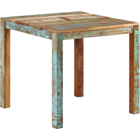 Table à manger Scandinave - Table de salle à manger 82x80x76 cm Bois de récupération solide BV856378 - BonneVie (1/5)