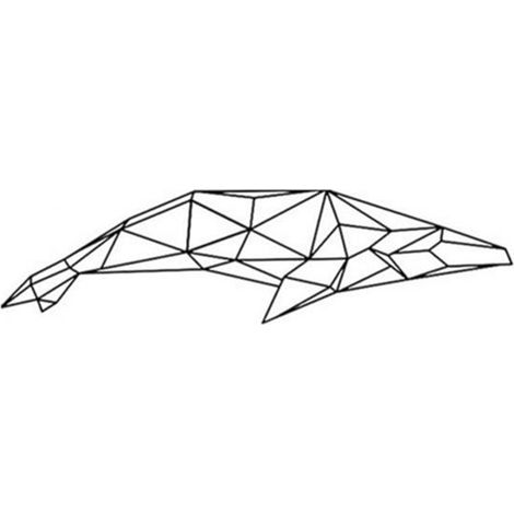 Geometrische Delfin-Wandtattoo-Kunstaufkleber für Wohnzimmer, Schlafzimmer, Heimdekoration(en) (1/5)