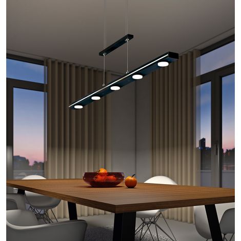 LED Pendelleuchte LACAL Schwarz dimmbar & höhenverstellbar, Breite 100cm