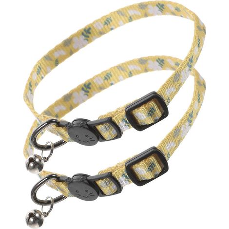 4 collares ajustables con cierre de seguridad para gatos, ideales para gatitos, con cascabel. (1/5)