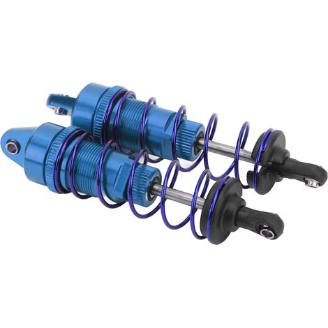 Amortisseurs RC Réglables en Alliage d'Aluminium - 2 Pièces Antirouille pour Voiture 1/10 - Ressorts Performants Bleu Foncé (1/5)