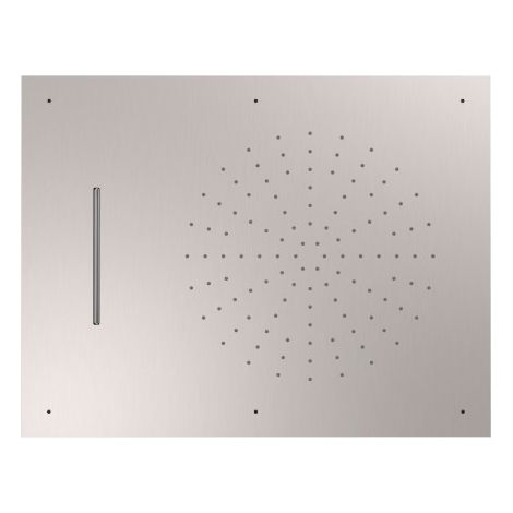 Douche acier inoxydable de tête anticalcaire 2 types de jet (Pluie/Cascade). 500 - TRES 29997001AC