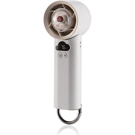 (Blanc.K53) Ventilateur de réfrigérateur portable haute vitesse avec affichage numérique et puissant ventilateur portatif. (1/5)