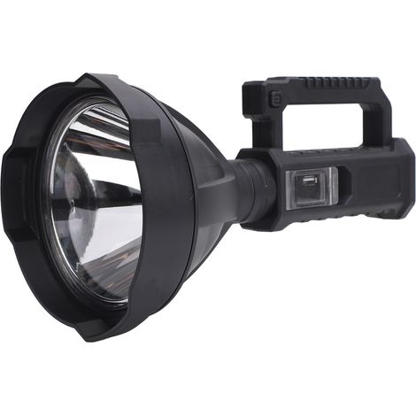 Lampe torche LED longue portée, étanche, rechargeable, avec port USB, pour l'exploration et le camping. (1/5)