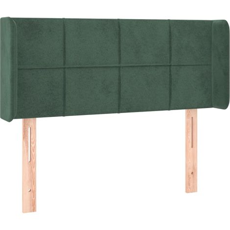 vidaXL Testiera ad Orecchio Verde Scuro 93x16x78/88 cm in Velluto (1/5)