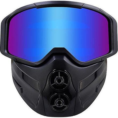Motorradbrille mit abnehmbarem Visier, beschlagfrei und winddicht, kompatibel mit dem Tragen eines Helms. (1/5)