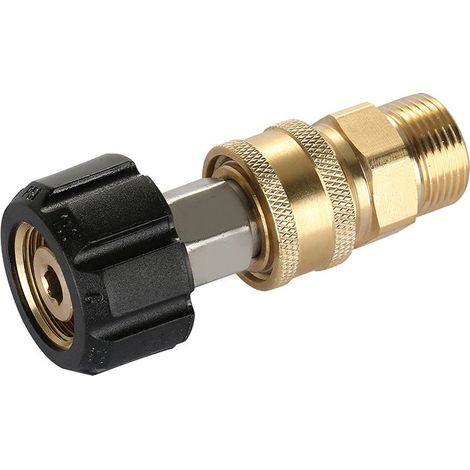 Jeu D'Adaptateurs pour Nettoyeurs Haute Pression M22 à Kit de Connexion Rapide 1/4 Pouce, M22 14Mm à Kit de Connexion Rapide 1/4 Pouce (1/4)