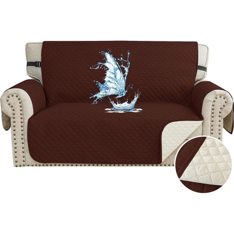 Sofaüberwurf 2 Sitzer wasserdicht, rutschfest, waschbar, für Haustiere, mit Armlehnen (1/5)