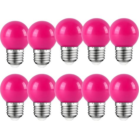 E27-Glühbirnenfassung, 2 W, Edison-LED-Glühbirne, violette Glühbirne für Golf, Terrasse für Partys, Weihnachten, 10er-Pack [Energieklasse E]