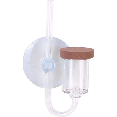 Diffuseur de CO2 compact pour aquariums, 1 unité, acrylique transparent, pour une distribution contrôlée aux plantes aquatiques.-AquaForge (1/5)