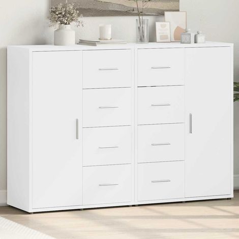 Sideboards 2 Stk. Weiß 60x31x84 cm Holzwerkstoff