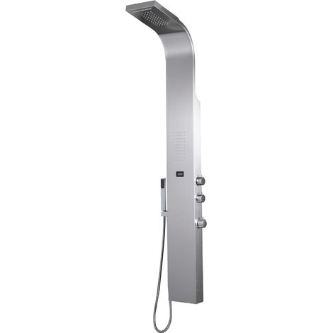 Essebagno Panneau de douche hydromassant Essekaska façon inox