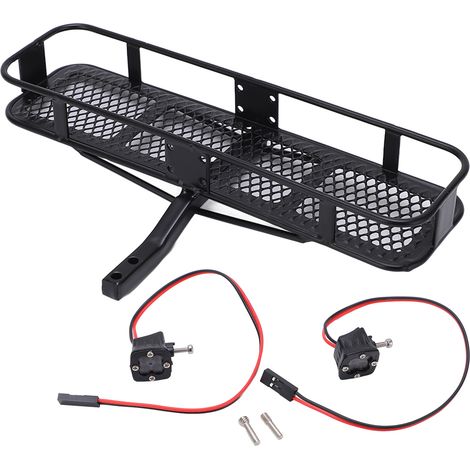 Pare-chocs arrière métallique avec support d'attelage lumineux pour voiture RC Traxxas 1/10 pièces de rechange (1/5)