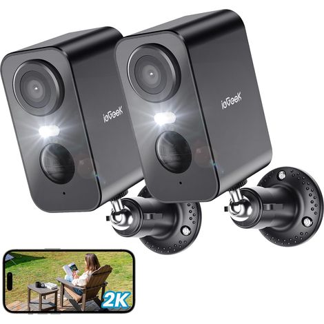 2K Caméra Surveillance WiFi Exterieure sans Fil, Vision Nocturne Couleur, AI (1/5)