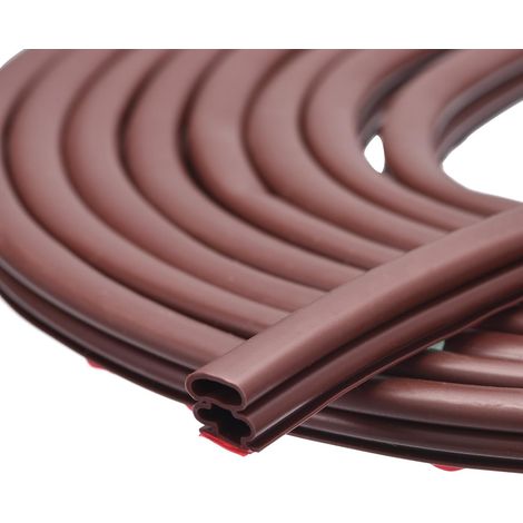 Météo Décapage Porte Joint Bande, 3 Mètres x 10mm x 15mm Autocollant Adhésif Caoutchouc Joint Bande pour 12-14mm Espace, pour Fenêtre et Porte Insonor (1/5)