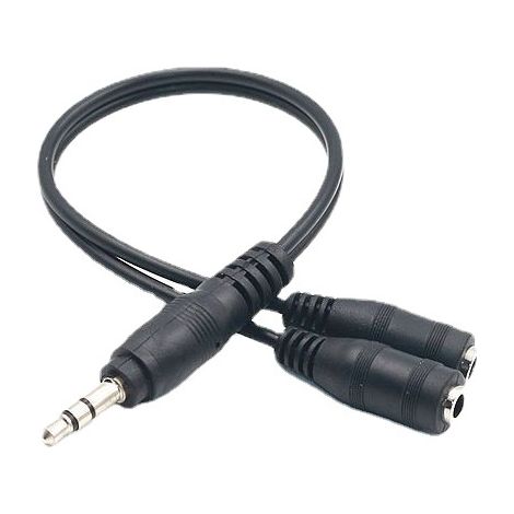 3.5mm audio splitter for headphones and other digital devices, US standard 3.5mm to 2-port headphone jack. (1/5)