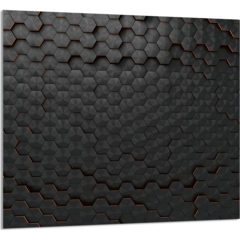 Panneau de verre pour cuisine 65x60 Noir (1/5)