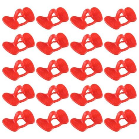RHG Lot de 20 lunettes anti-picage pour poulesMatériau plastique rougeAugmente le taux de survie à 97%Améliore la production d'œufs de 15% (1/5)