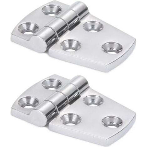 (SUS316 2pcs 38 mm x 57 mm)Support de matériel Porte Charnière Acier À toute épreuve Charnière de bateau en acier Cabinet Plateforme Charnière en aci (1/5)