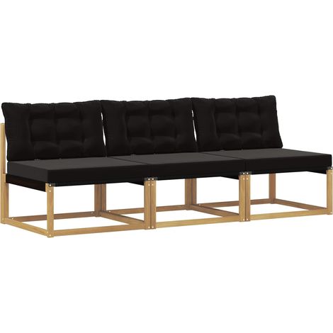 Maison Exclusive - Outdoor Mittelsofa Massives Akazienholz und Te