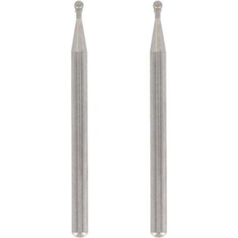 Lot de 2 forets diamantés Ulisem, pointe ronde, diamètre de travail 2 mm, pour gravure et sculpture sur verre, miroirs, céramique, avec outil multifonction.