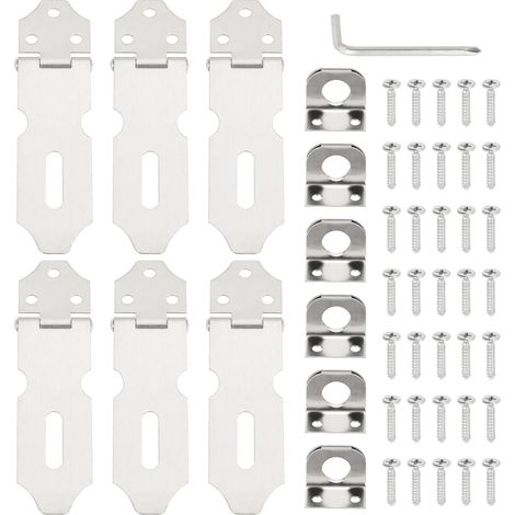 6 Pcs Crémone À Cadenas En Acier Inoxydable 2.6 Inch (1/5)