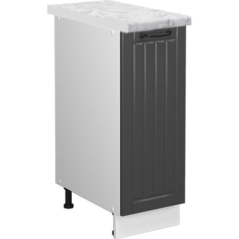 Armadio cucina dispensa alto Fame-Line, Antracite rustico, 30 cm , PL Marmo, Vicco
