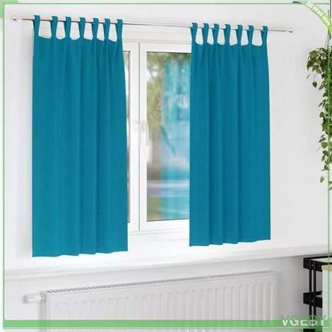 Rideaux occultants - FAF EISY - Tissage triple - Turquoise - 175 x 140 cm - Bloque 80-90% lumière (1/5)