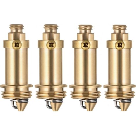Abflussstopfen aus Messing mit Federmechanismus – 4er-Set – Robuste Legierung – Zuverlässiger Pop-Up-Mechanismus – Für Waschbecken und Badewannen – Gewinde M8 und M16 (1/5)