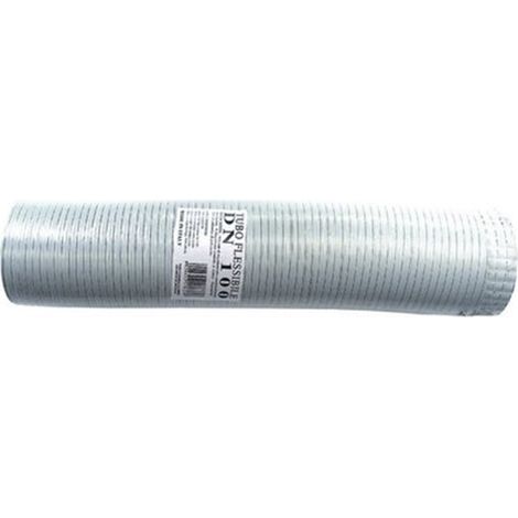 Tuyau flexible extensible en aluminium BLANC 180 mm de 0,5 a 3 m de ventilation