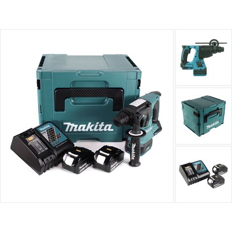 Makita DHR 242 RTJ Akku Bohrhammer 18V 2,0J SDS-plus Brushless + 2x Akku 5,0Ah + Ladegerät + Makpac