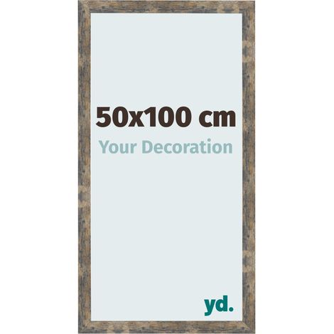 yd. - Cadre photo 50x100 - Bleu Or Melange - MDF - Bologna (1/5)