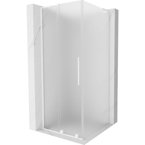 Mexen Velar L Duschkabine schiebbar 90 x 90 cm, matt, weiß - 871-090-090-33-20 (1/5)