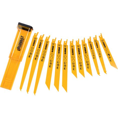 Jeu de lames alternatives bimétalliques mixtes et coffret de rangement (12 pièces), DT2445-QZ (1/5)