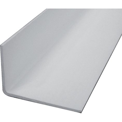 Cornière inégale profil en L asymétrique PVC 2,6m – Finition blanc – Largeur 30mm, épaisseur 2mm – Pour montage dans espaces confinés – Prunier
