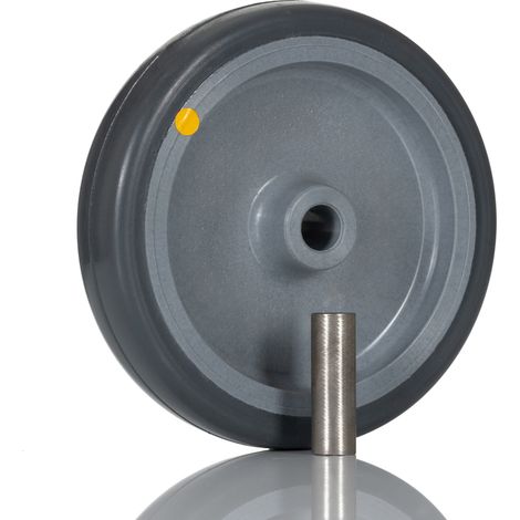 Rs Pro – Roue de chariot caoutchouc 100mm – Alésage lisse 8.3mm – Capacité 60kg – Bandage caoutchouc pour surfaces antistatiques
