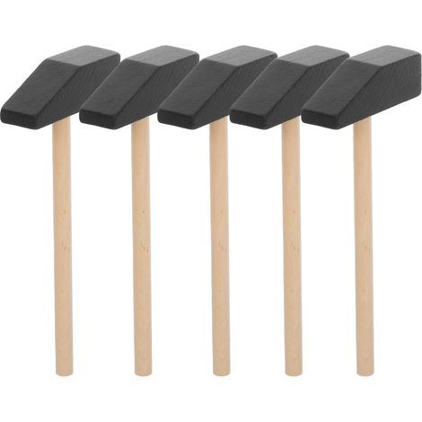 Lot de 5 mini marteaux pour enfants, marteaux en bois pour jeu de marteau, jouet éducatif, outil éducatif pour enfants, marteau de rechange pour chocolat et bricolage (1/5)