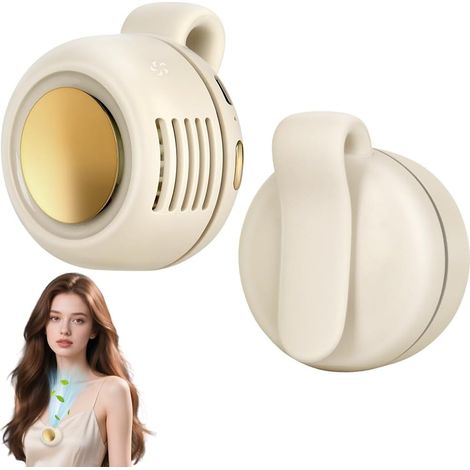 Mini Ventilateur Silencieux Sans Pales Portable, 3 Vitesses Ventilateur Portable Sans Pales À Clip, Ventilateu Pince Amovible, Pour Extérieur, Voyage Et Bureau, Accessoires De Voyag (1/5)