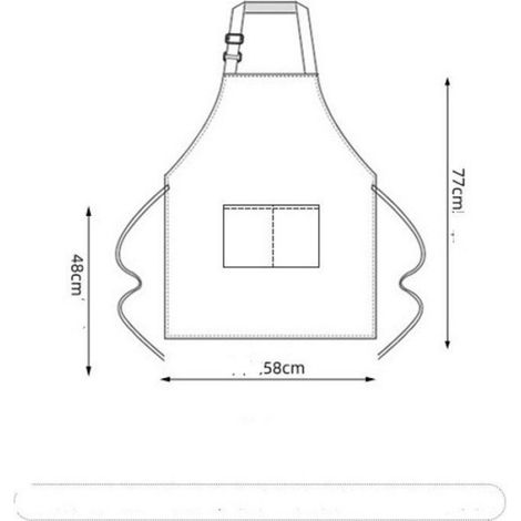 Tablier Cuisine - Vert - Polyester - Réglable Unisexe - 58 x 77 cm - Horeca Qualité - 1 Pièce (1/4)