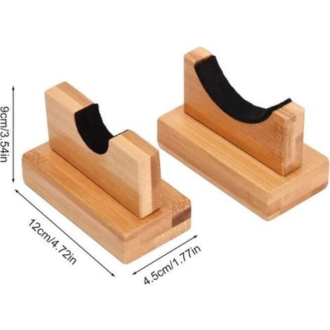 Porte-Batte - Support Bois pour Batte de Baseball - Doublure Intérieure Douce - Pour Exposition et Rangement - 1 Pièce (1/4)