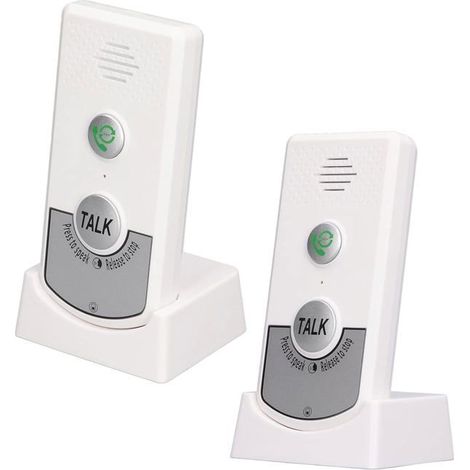 Sonnette Vocale À 2 Voies, Interphone Vocal Sans Fil De Bonne Résistance Pour Personnes Âgées Pour Maison De Thé (Blanc)