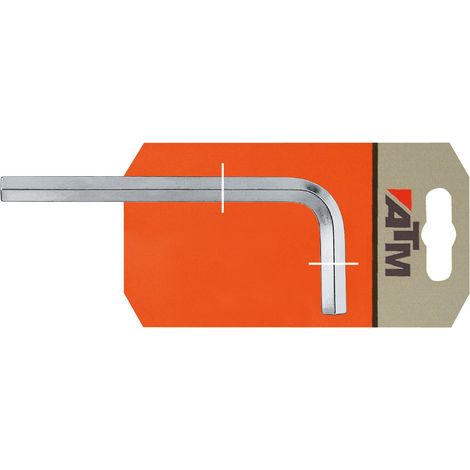 Clé Allen ATM 12 mm x 137 mm sous blister, idéale pour les travaux de précision.