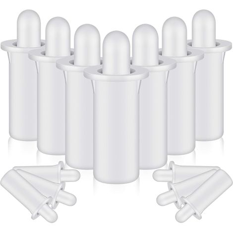 40 goupilles de réparation pour volets  Fixations à ressort de rechange pour volets intérieurs, fenêtres, placards, lames orientables et stores  Blanc (Modèle court)