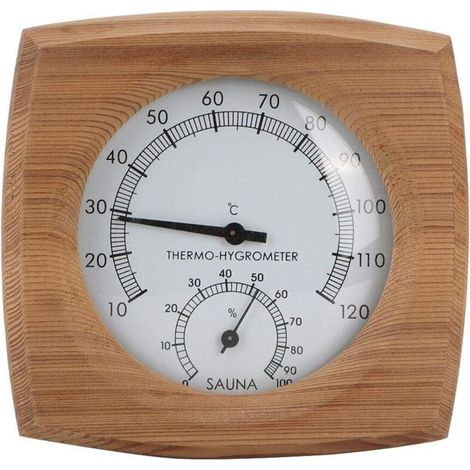 2-In-1Sauna Température Cèdre Bois Thermomètre Hygromètre Thermo-Hygromètre Accessoires De Sauna