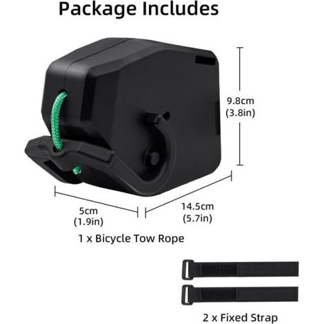 Barre Traction Velo Enfant, Corde de Traction pour vélo de 2,5 m, Corde de remorquage rétractable pour Enfants, Corde de remorquage (1/4)